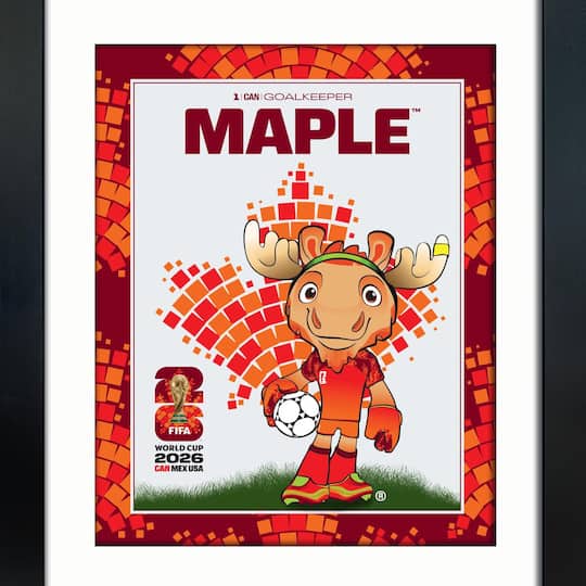16" x 20" FIFA World Cup 2026 Canada Mascot Maple the Moose Framed Wall Decor by Frameworth